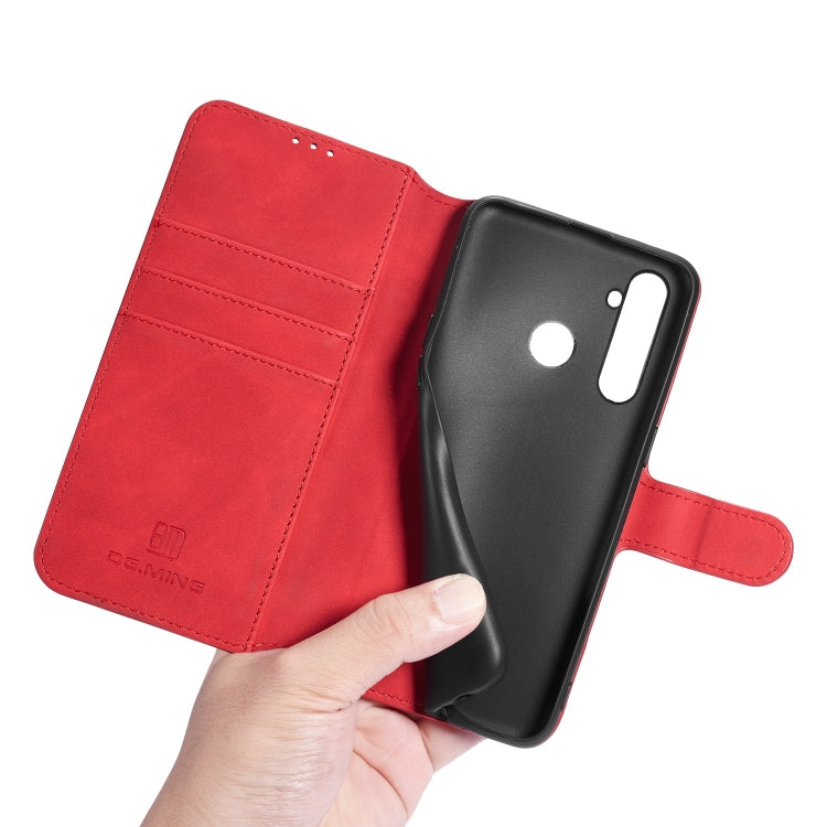 For OPPO Realme 5 Pro DG.MING Retro Oil Side Horizontal Flip Leather Case with Holder & Card Solt & Wallet
