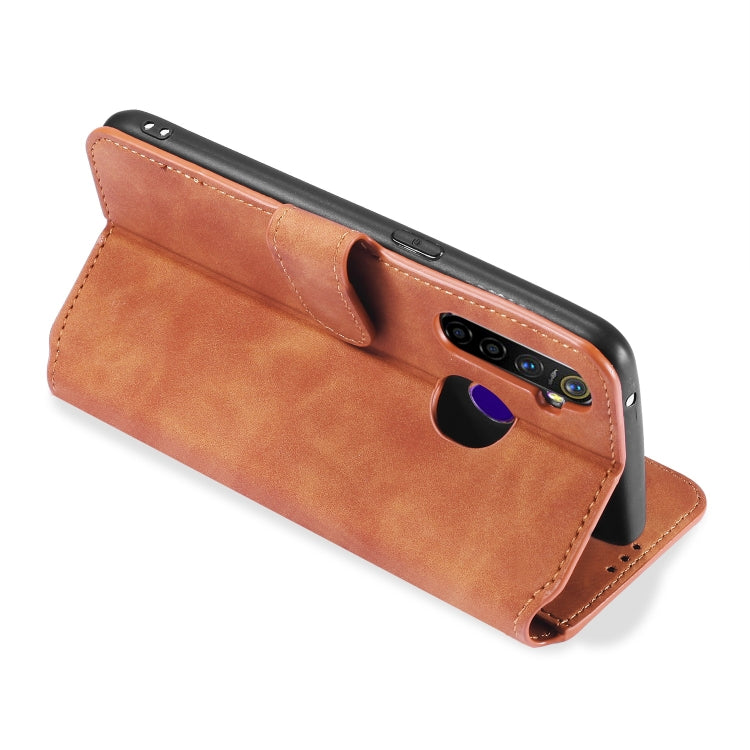 For OPPO Realme 5 Pro DG.MING Retro Oil Side Horizontal Flip Leather Case with Holder & Card Solt & Wallet