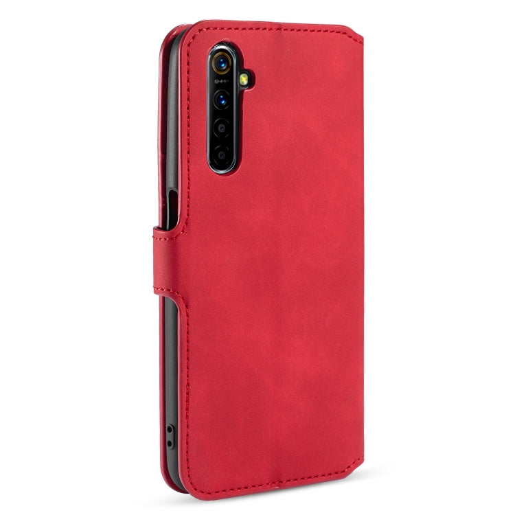 For OPPO Realme 6 DG.MING Retro Oil Side Horizontal Flip Leather Case with Holder & Card Solt & Wallet