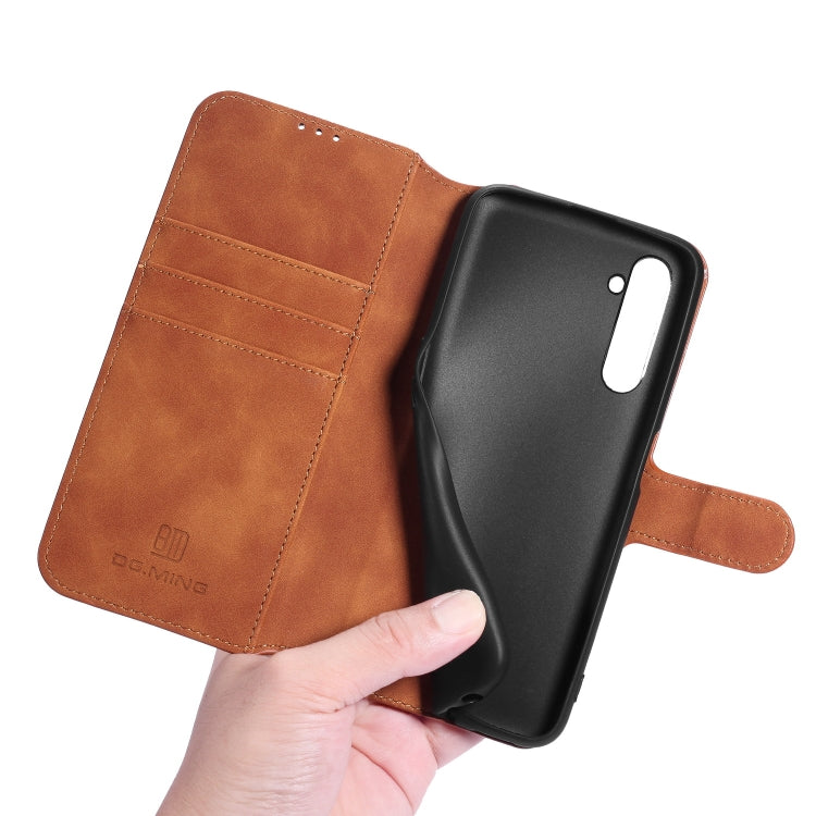For OPPO Realme 6 DG.MING Retro Oil Side Horizontal Flip Leather Case with Holder & Card Solt & Wallet