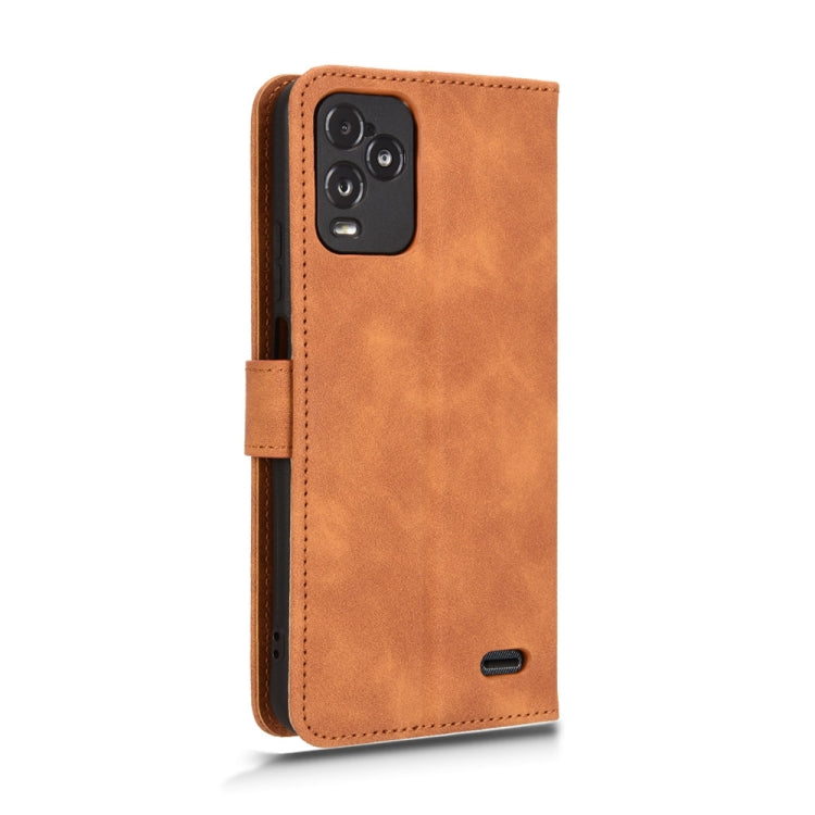 For BLU View 5 Pro Skin Feel Magnetic Flip Leather Phone Case