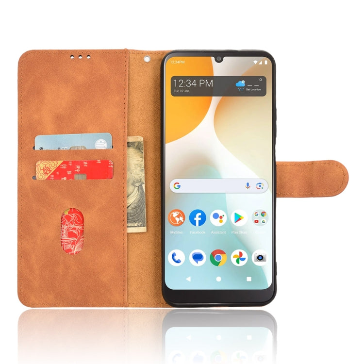 For BLU View 5 Pro Skin Feel Magnetic Flip Leather Phone Case