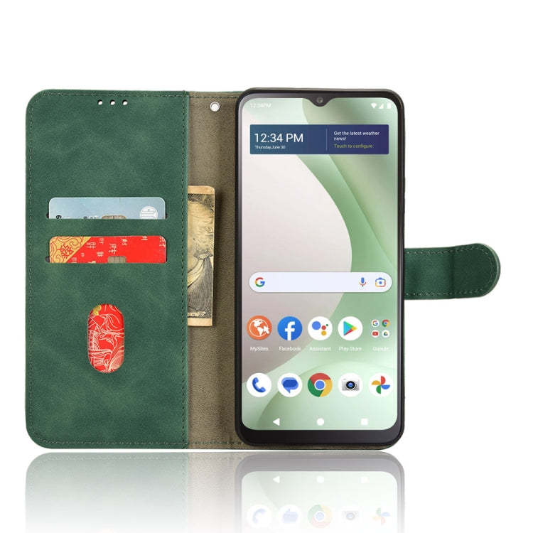 For BLU View 5 Skin Feel Magnetic Flip Leather Phone Case