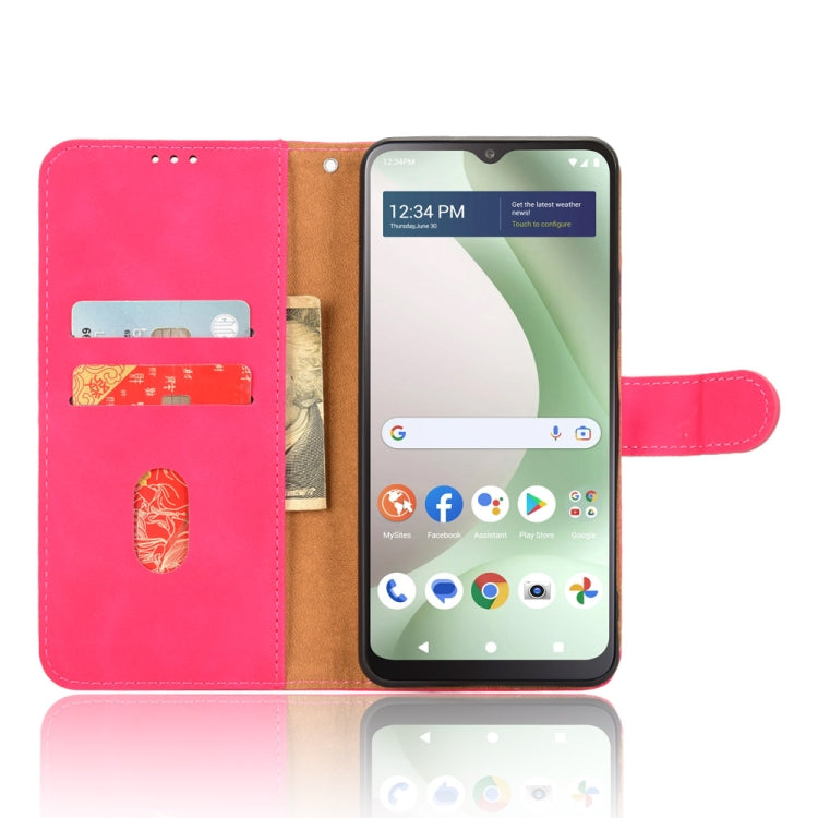 For BLU View 5 Skin Feel Magnetic Flip Leather Phone Case