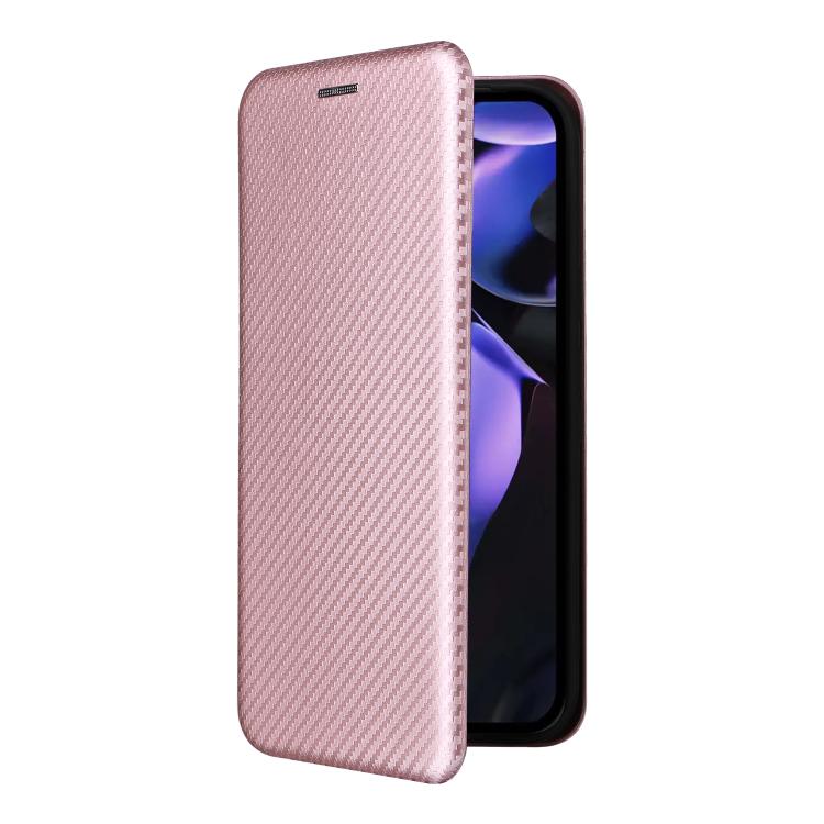 For Google Pixel 9a Carbon Fiber Texture Flip Leather Phone Case