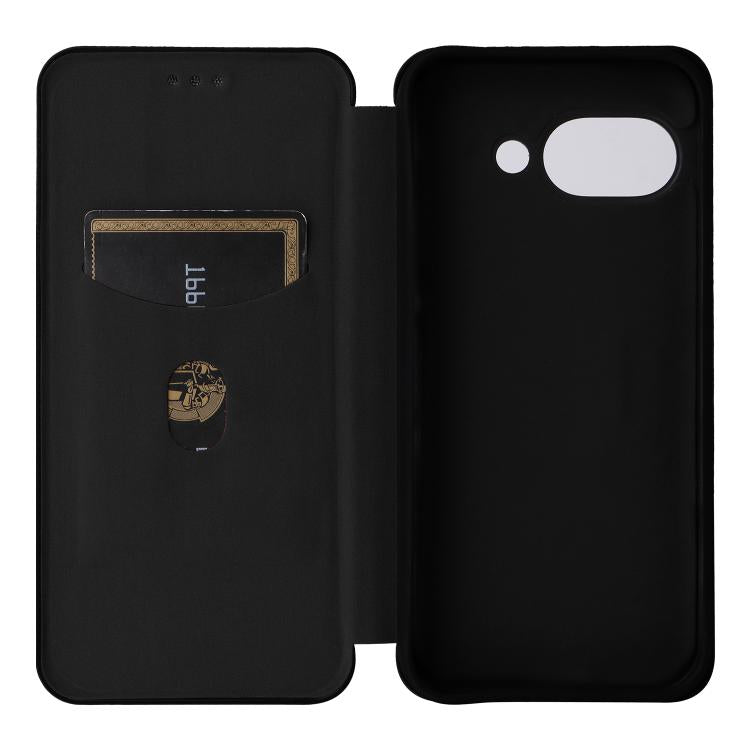 For Google Pixel 9a Carbon Fiber Texture Flip Leather Phone Case