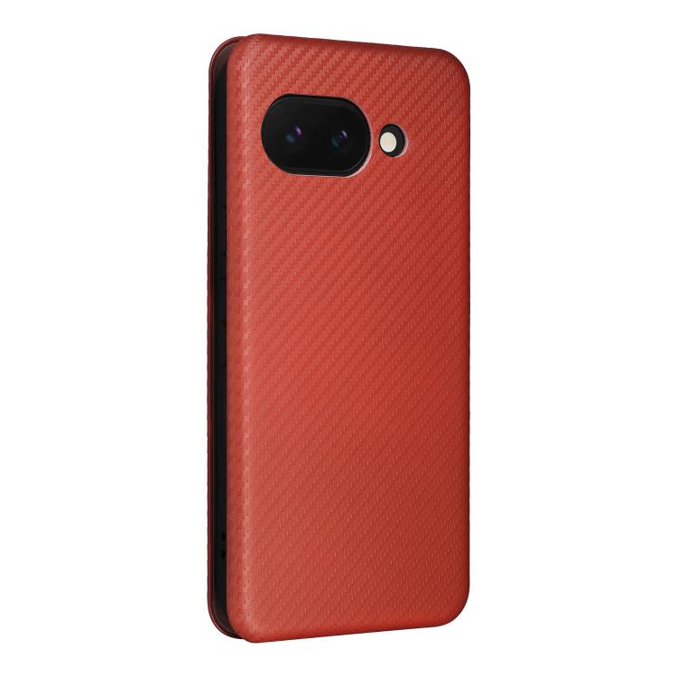 For Google Pixel 9a Carbon Fiber Texture Flip Leather Phone Case