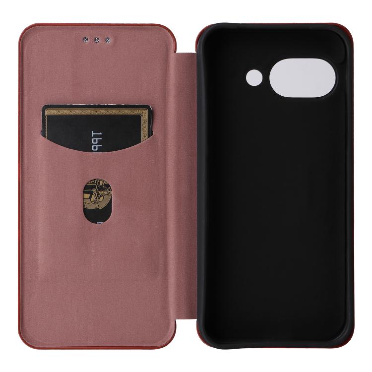 For Google Pixel 9a Carbon Fiber Texture Flip Leather Phone Case