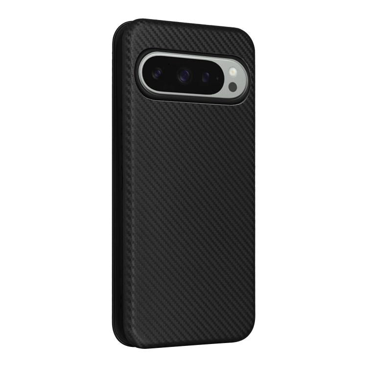 For Google Pixel 10 Pro XL 5G Global Carbon Fiber Texture Flip Leather Phone Case