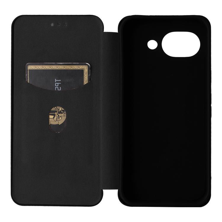 For Google Pixel 10a Carbon Fiber Texture Flip Leather Phone Case