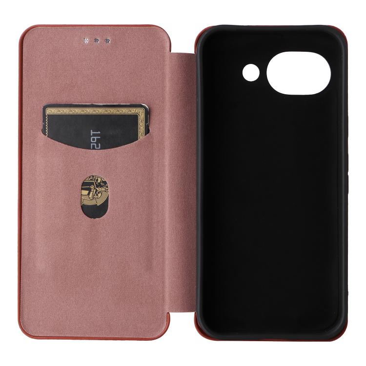 For Google Pixel 10a Carbon Fiber Texture Flip Leather Phone Case