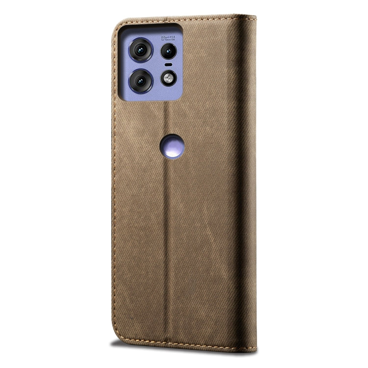 For Motorola Edge 50 Pro 5G Denim Texture Flip Leather Phone Case