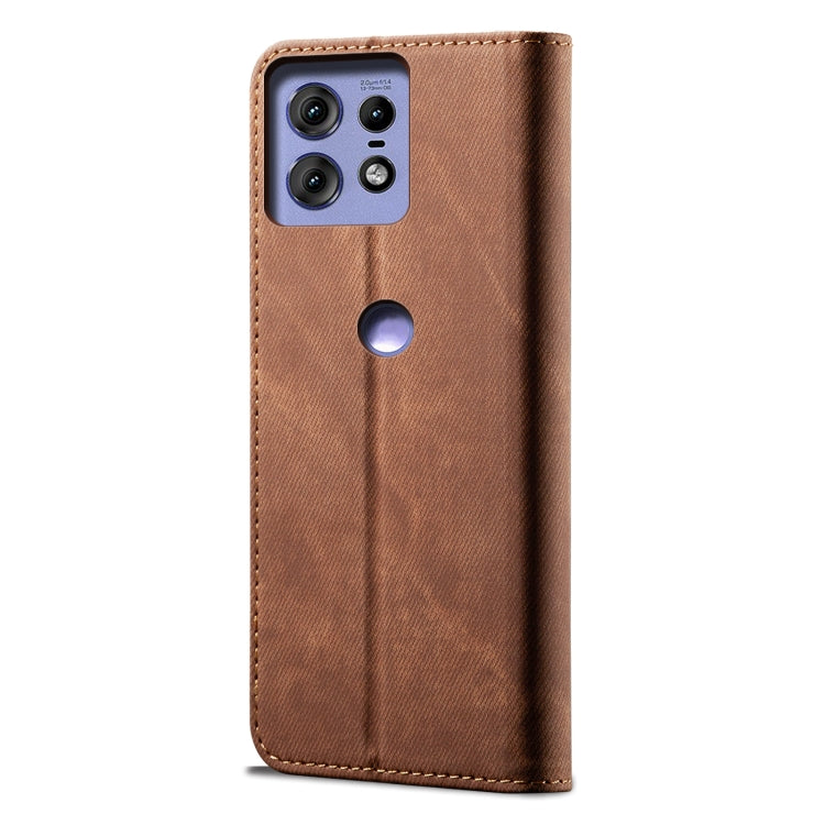 For Motorola Edge 50 Pro 5G Denim Texture Flip Leather Phone Case