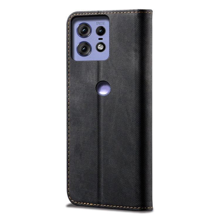 For Motorola Edge 50 Pro 5G Denim Texture Flip Leather Phone Case