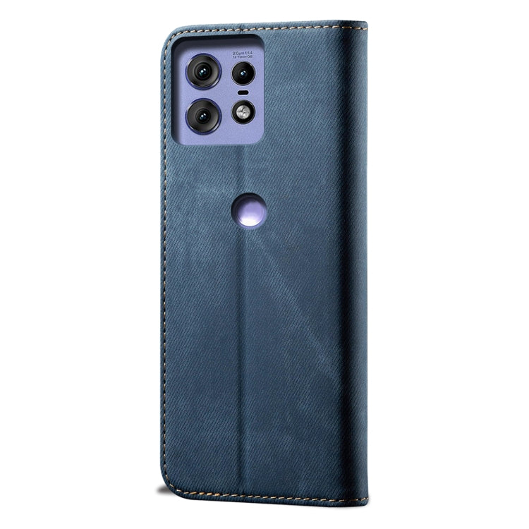 For Motorola Edge 50 Pro 5G Denim Texture Flip Leather Phone Case