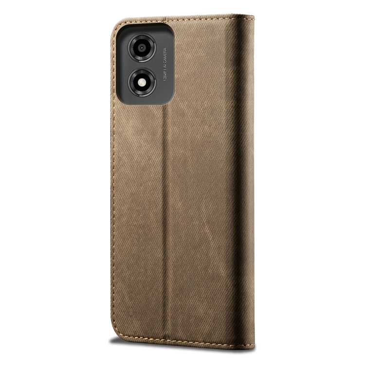 For Motorola Moto E14 Denim Texture Flip Leather Phone Case