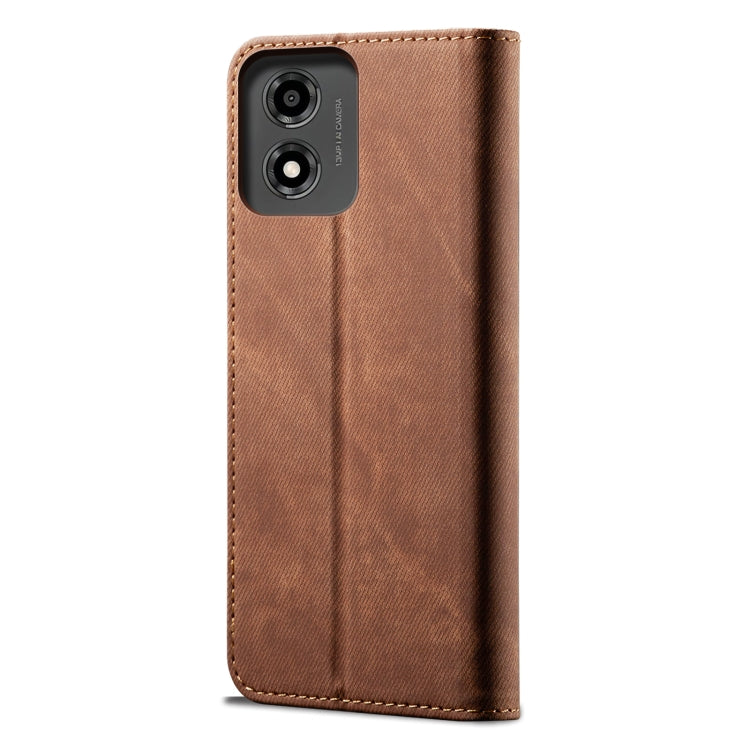 For Motorola Moto E14 Denim Texture Flip Leather Phone Case
