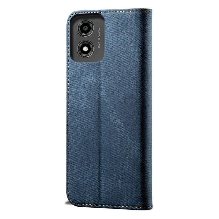 For Motorola Moto E14 Denim Texture Flip Leather Phone Case