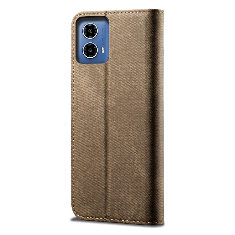 For Motorola Moto G85 Denim Texture Flip Leather Phone Case