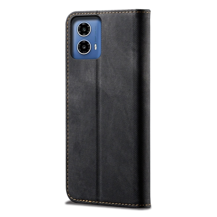 For Motorola Moto G85 Denim Texture Flip Leather Phone Case