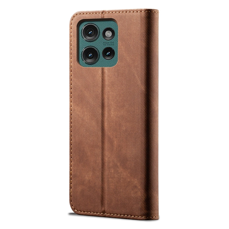 For Motorola Edge 50 5G Global Denim Texture Flip Leather Phone Case