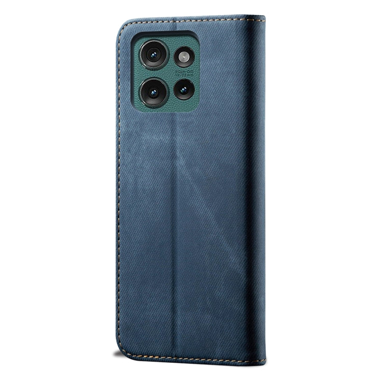For Motorola Edge 50 5G Global Denim Texture Flip Leather Phone Case
