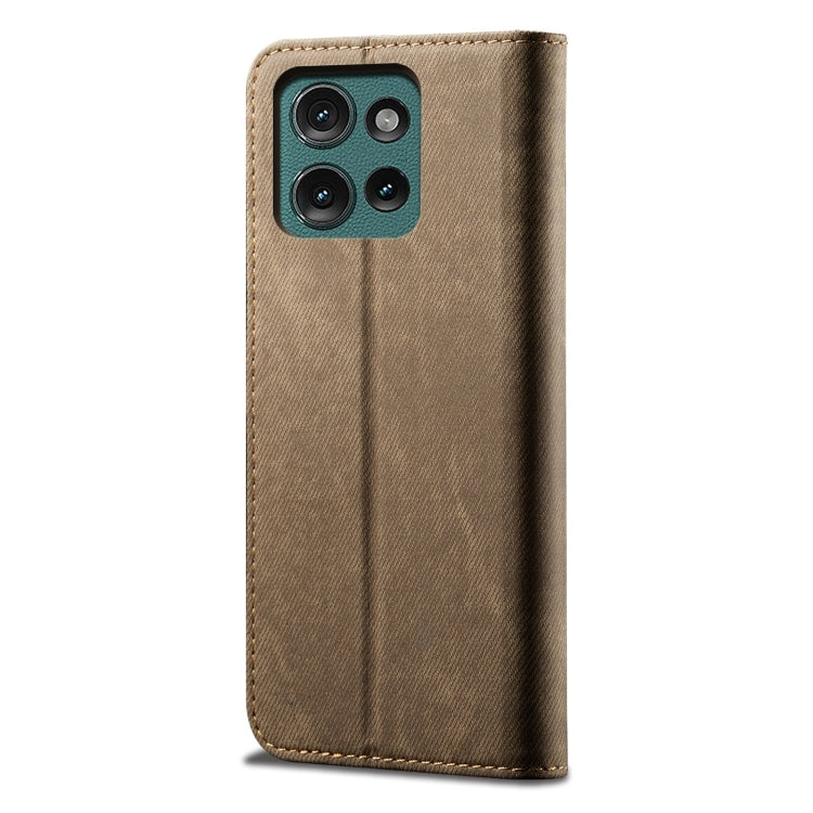 For Motorola Moto G75 5G Denim Texture Flip Leather Phone Case