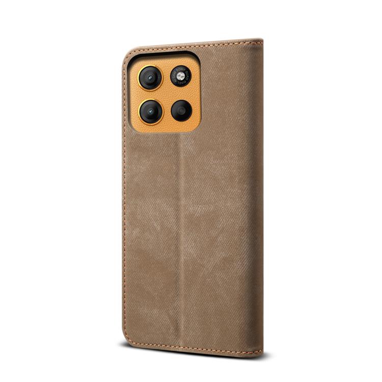 For Motorola Moto G15 Denim Texture Flip Leather Phone Case