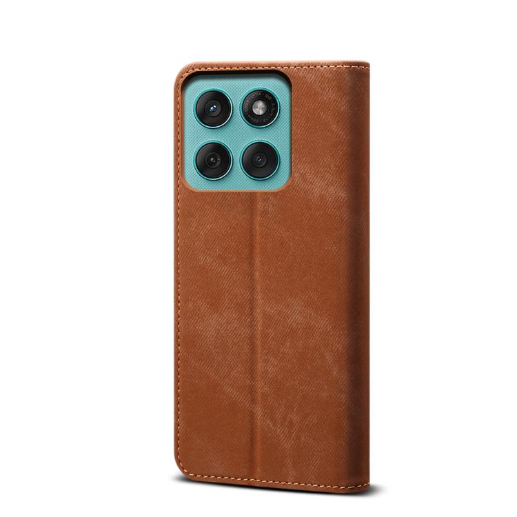 For Motorola Edge 60 Pro Denim Texture Flip Leather Phone Case