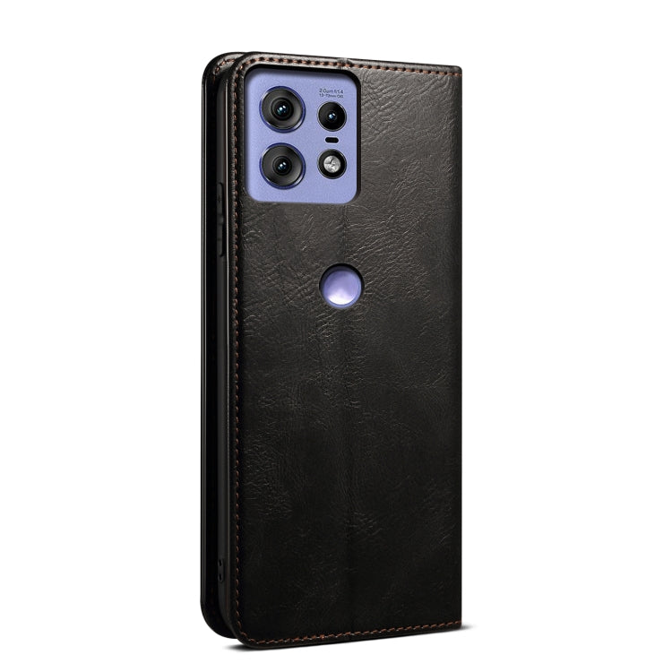 For Motorola Edge 50 Pro 5G Oil Wax Crazy Horse Texture Leather Phone Case