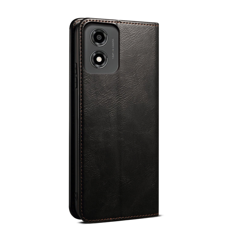 For Motorola Moto E14 Oil Wax Crazy Horse Texture Leather Phone Case