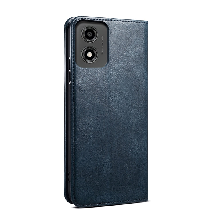 For Motorola Moto E14 Oil Wax Crazy Horse Texture Leather Phone Case