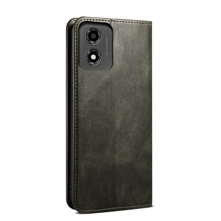For Motorola Moto E14 Oil Wax Crazy Horse Texture Leather Phone Case