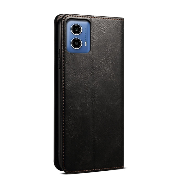 For Motorola Moto G85 Oil Wax Crazy Horse Texture Leather Phone Case