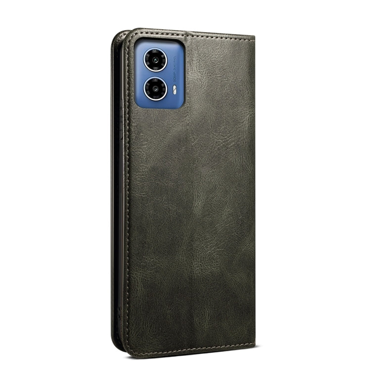 For Motorola Moto G85 Oil Wax Crazy Horse Texture Leather Phone Case