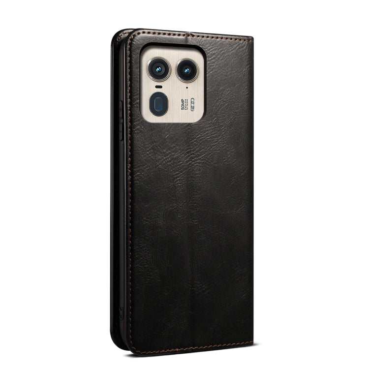 For Motorola Edge 50 Ultra Oil Wax Crazy Horse Texture Leather Phone Case