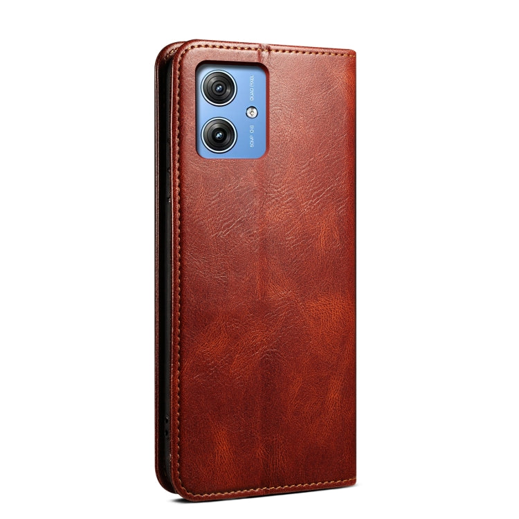 For Motorola Moto G54 Power 5G Oil Wax Crazy Horse Texture Leather Phone Case