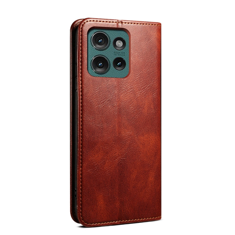 For Motorola Edge 50 5G Global Oil Wax Crazy Horse Texture Leather Phone Case