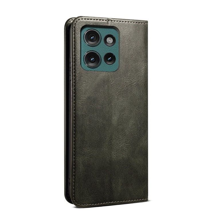 For Motorola Moto G75 5G Oil Wax Crazy Horse Texture Leather Phone Case