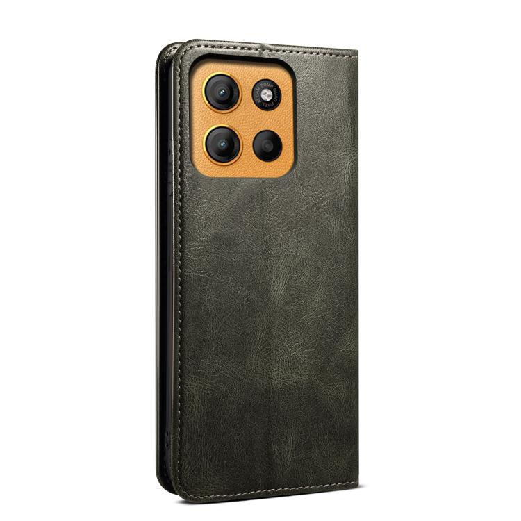 For Motorola Moto G15 Oil Wax Crazy Horse Texture Leather Phone Case