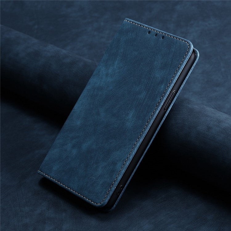 For itel RS4 4G RFID Anti-theft Brush Magnetic Leather Phone Case