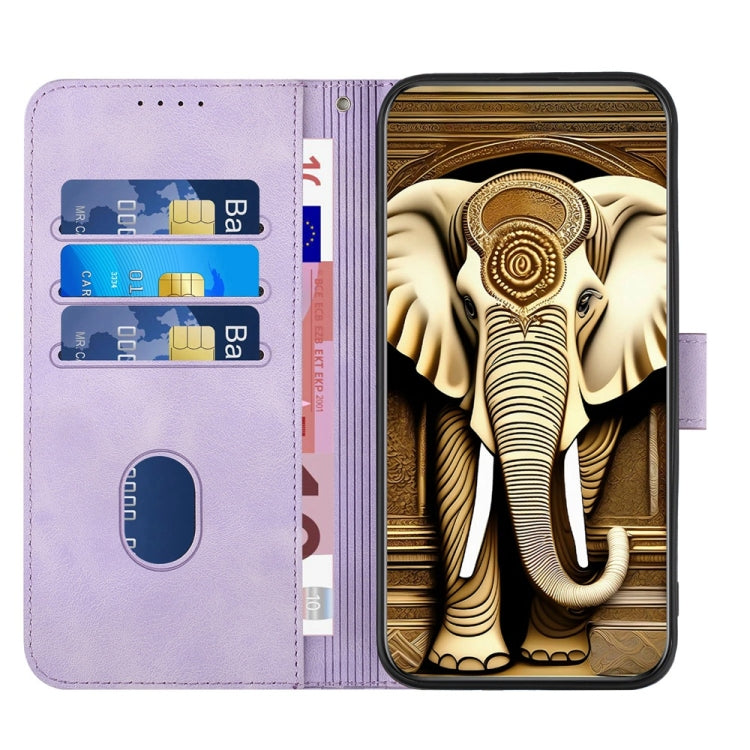 For Sony Xperia 10 VI Elephant Head Embossed Phone Leather Case with Lanyard