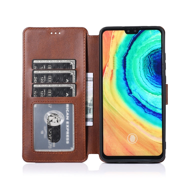 For Huawei Mate 30 Calf Texture Magnetic Buckle Horizontal Flip Leather Case with Holder & Card Slots & Wallet & Photo Frame