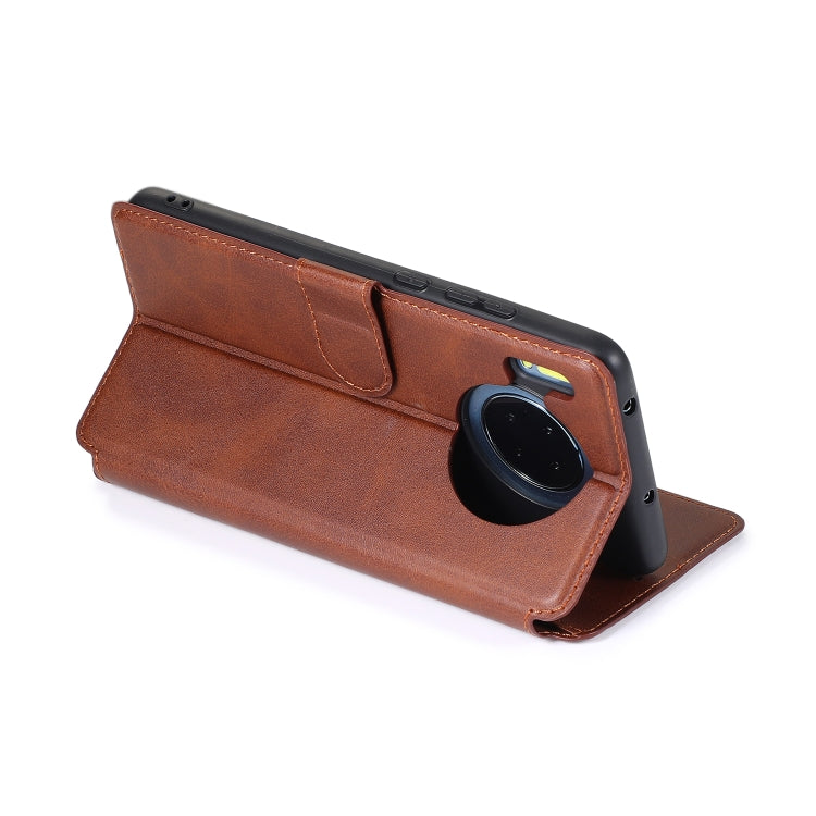 For Huawei Mate 30 Calf Texture Magnetic Buckle Horizontal Flip Leather Case with Holder & Card Slots & Wallet & Photo Frame