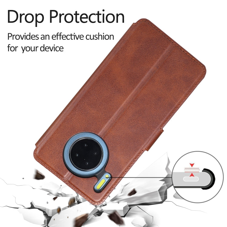 For Huawei Mate 30 Calf Texture Magnetic Buckle Horizontal Flip Leather Case with Holder & Card Slots & Wallet & Photo Frame