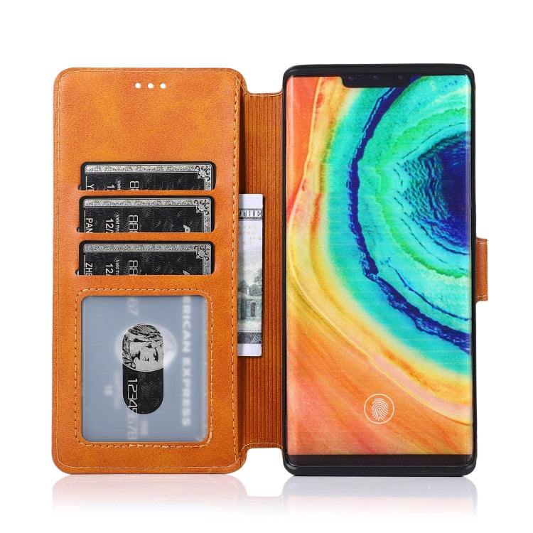 For Huawei Mate 30 Pro Calf Texture Magnetic Buckle Horizontal Flip Leather Case with Holder & Card Slots & Wallet & Photo Frame