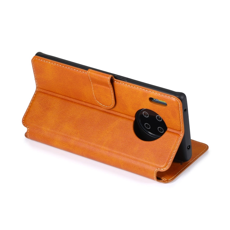 For Huawei Mate 30 Pro Calf Texture Magnetic Buckle Horizontal Flip Leather Case with Holder & Card Slots & Wallet & Photo Frame