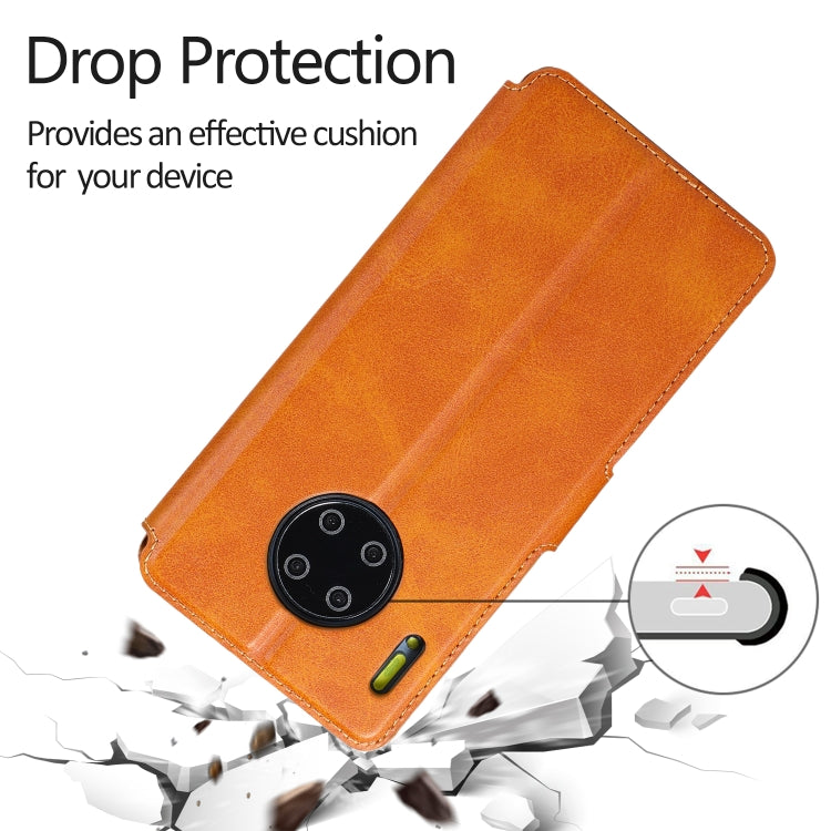 For Huawei Mate 30 Pro Calf Texture Magnetic Buckle Horizontal Flip Leather Case with Holder & Card Slots & Wallet & Photo Frame