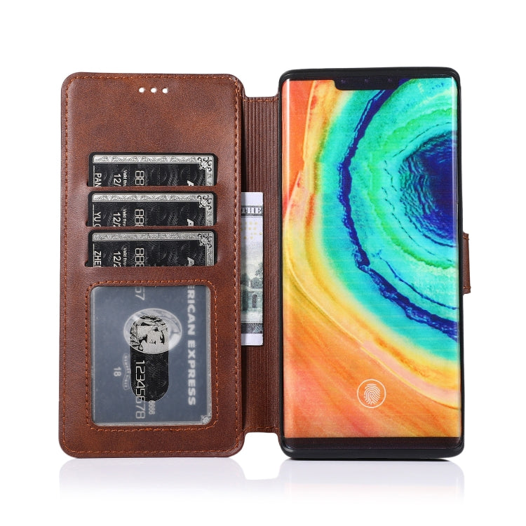 For Huawei Mate 30 Pro Calf Texture Magnetic Buckle Horizontal Flip Leather Case with Holder & Card Slots & Wallet & Photo Frame