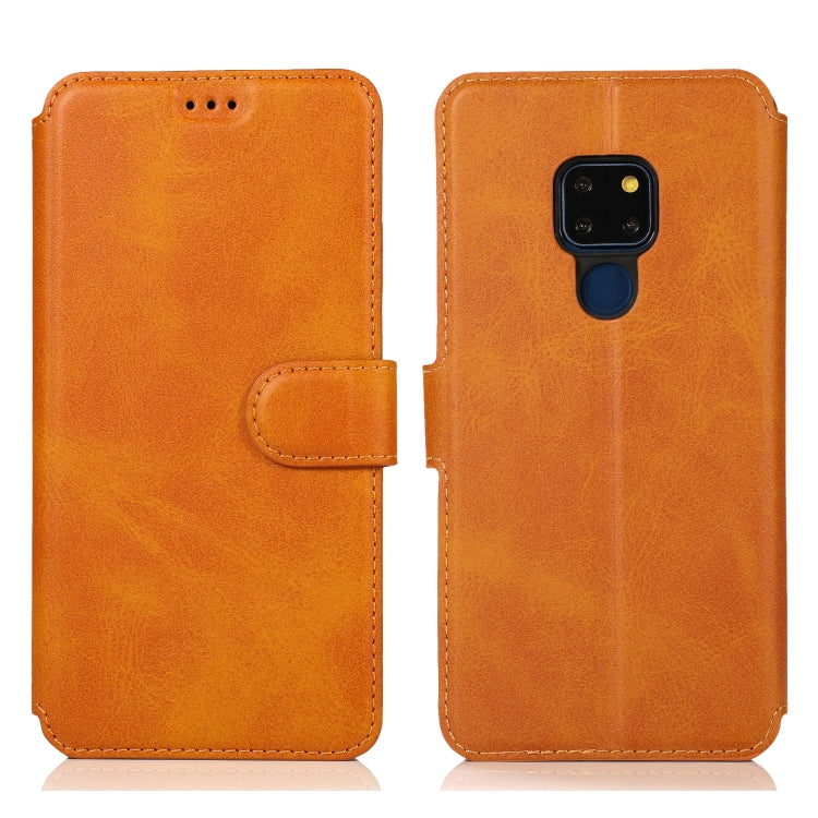 For Huawei Mate 20 Calf Texture Magnetic Buckle Horizontal Flip Leather Case with Holder & Card Slots & Wallet & Photo Frame